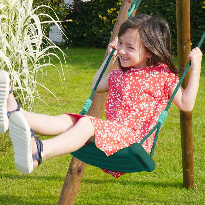 Siège balançoire plastique vert forêt pour portique bois enfant 2/5