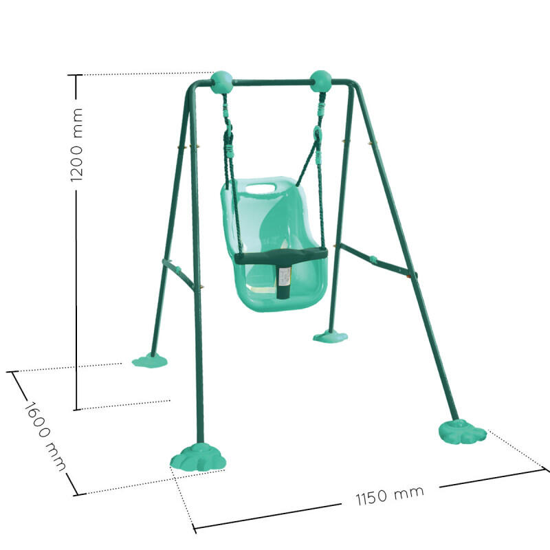 Balançoire bébé en métal 1 agrès 3/5