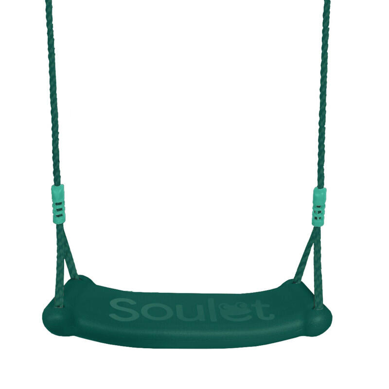 Siège balançoire plastique vert forêt pour portique bois enfant 4/5