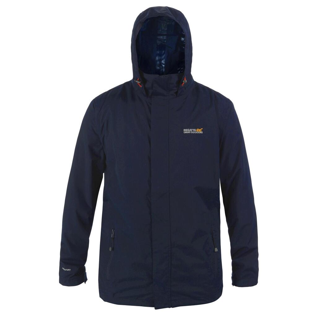 Great Outdoors Mens Outdoor Classic Matt Hooded Waterproof Jacket (Navy/Navy)