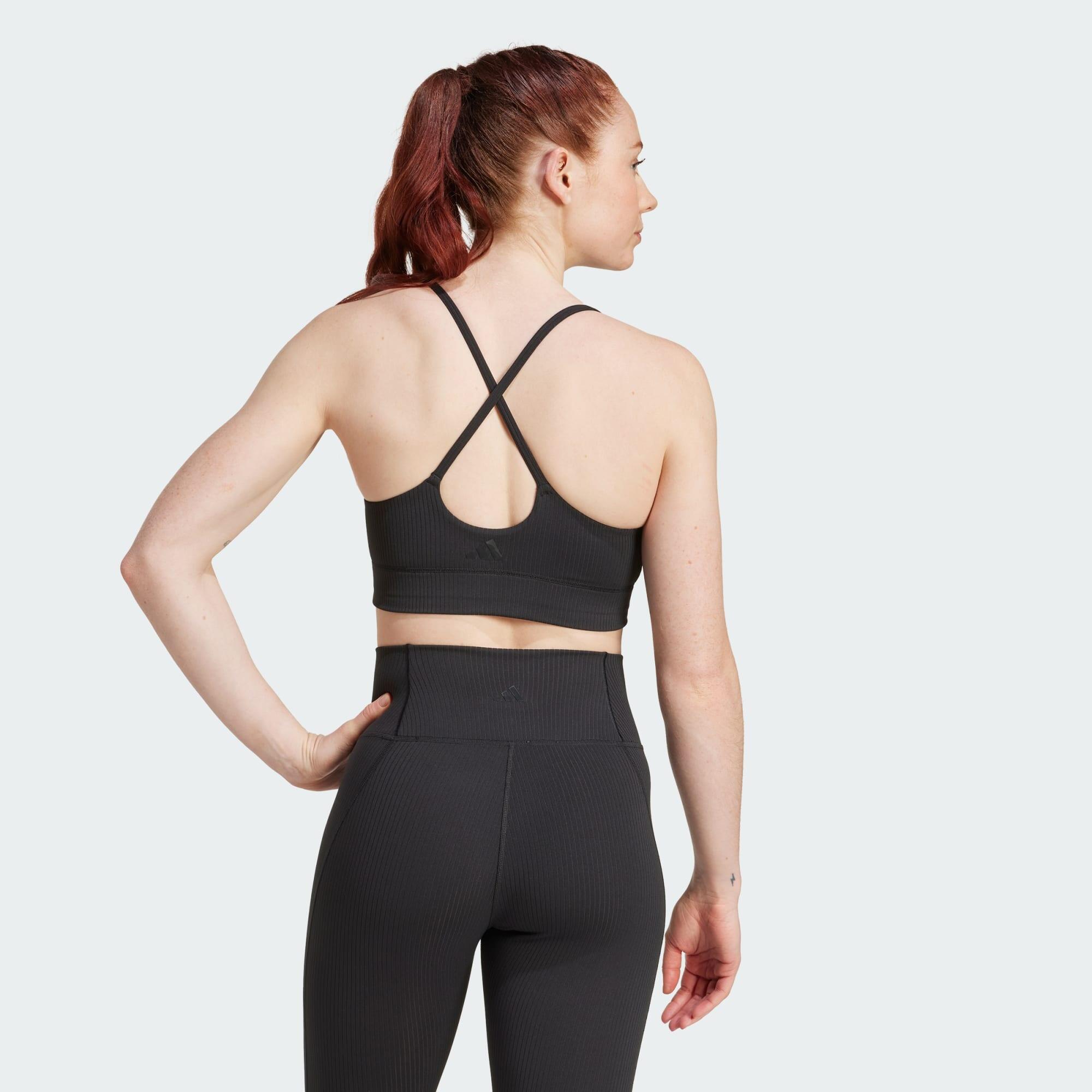 Brassière longue côtelée adidas All Me Maintien léger 3/7