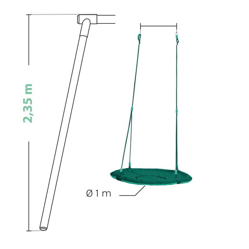 Balançoire ronde nid d'oiseau pour portique 5/5