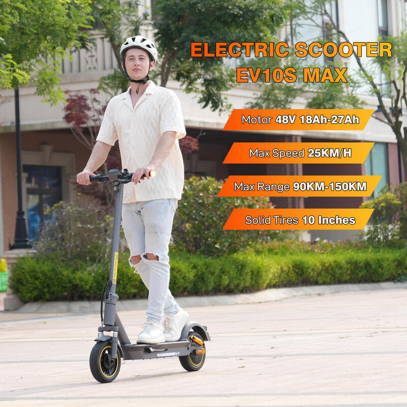 Trotinetă electrică 10" - Motor 500W - Dublă suspensie - EV10S Max - 48V 18Ah