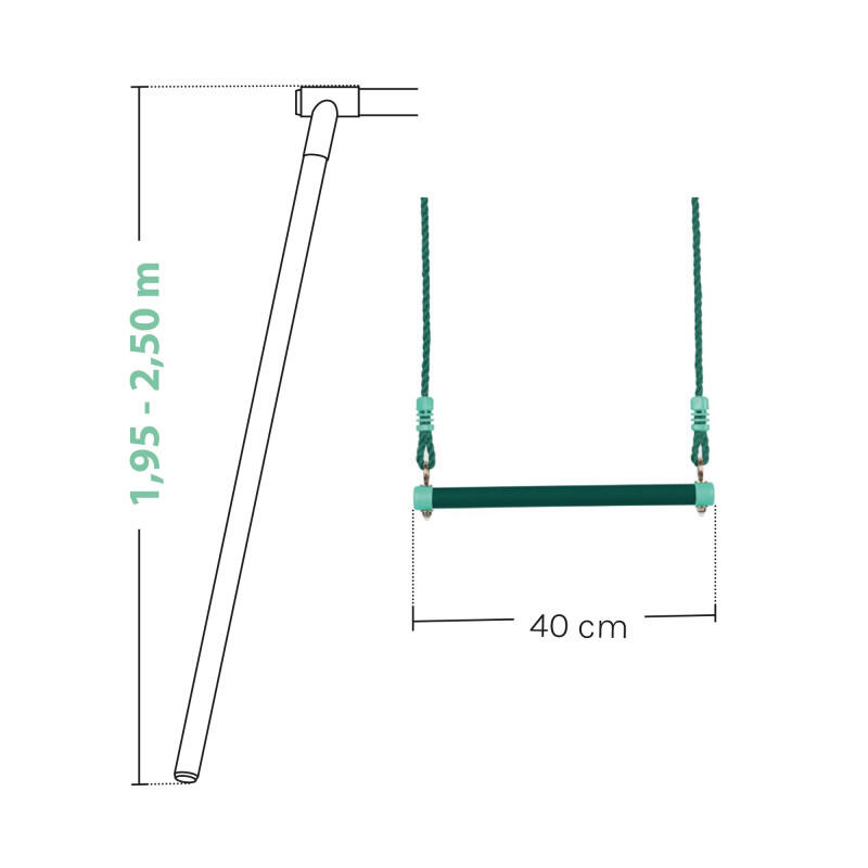 Trapèze métal réglable pour portique bois 4/5