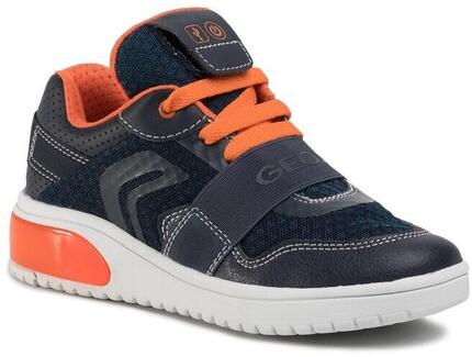 Zapatillas infantiles Geox Jr Xled azul marino/naranja talla 31.