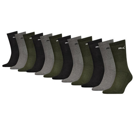 Skarpety sportowe Puma – 12 par – ciemnozielony zestaw