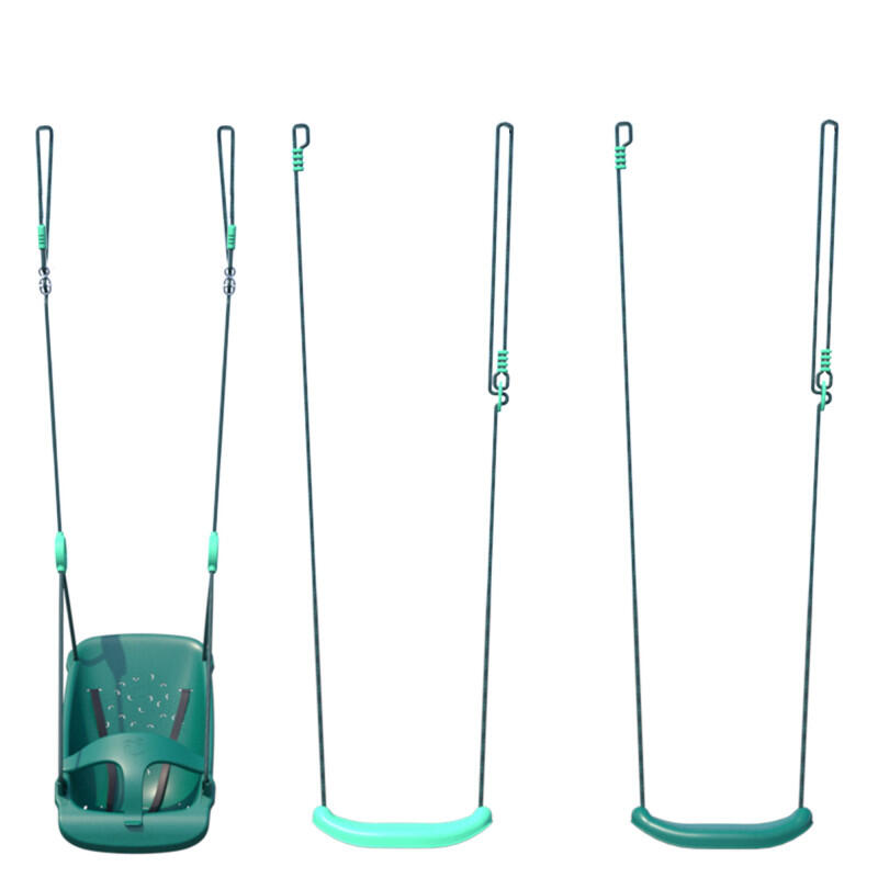 Set balançoires et siège bébé pour portique en bois LILLY 1/5