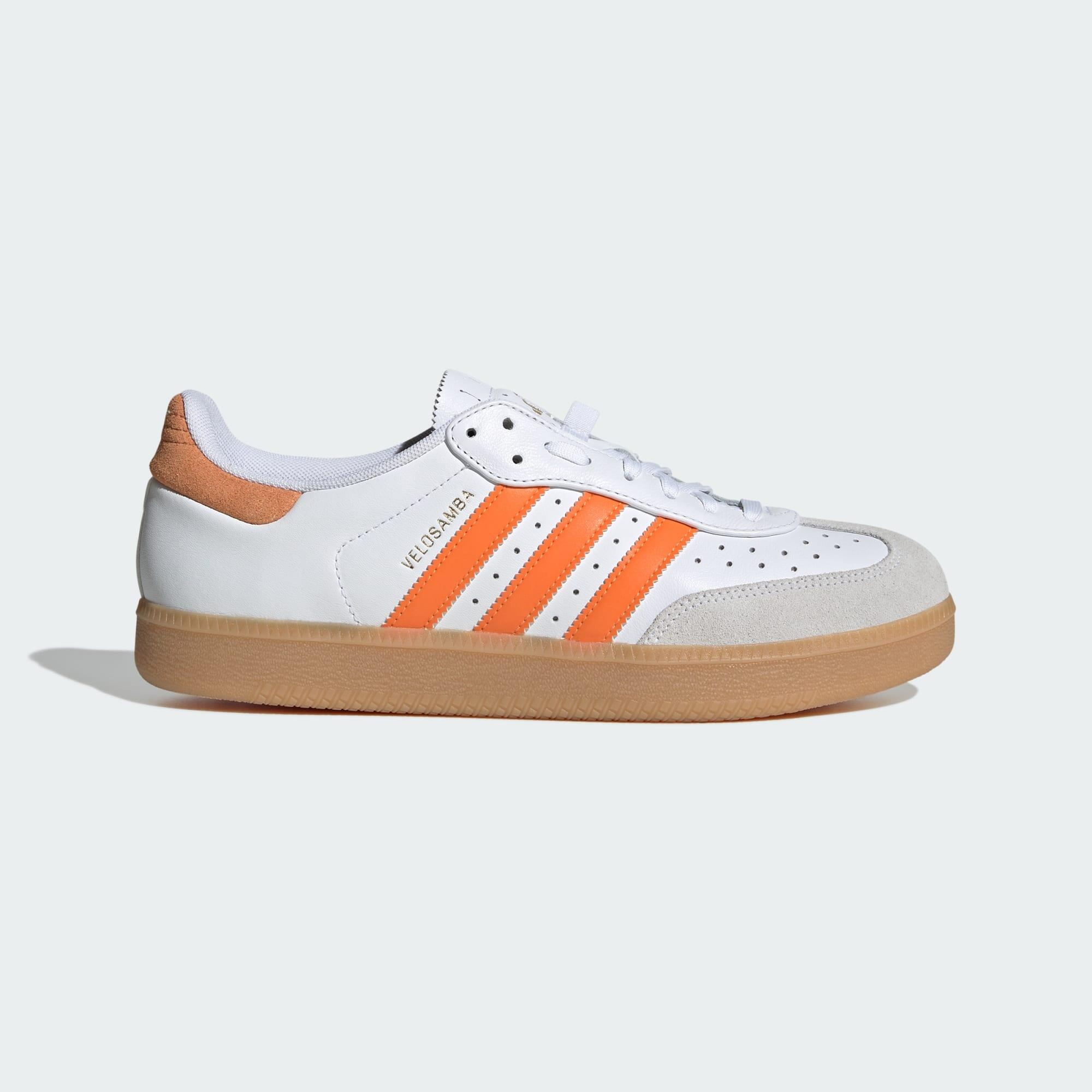 Adidas - Chaussure Cuir Velosamba - Chaussures De Vélo - Blanc|jaune|orange - Decathlon