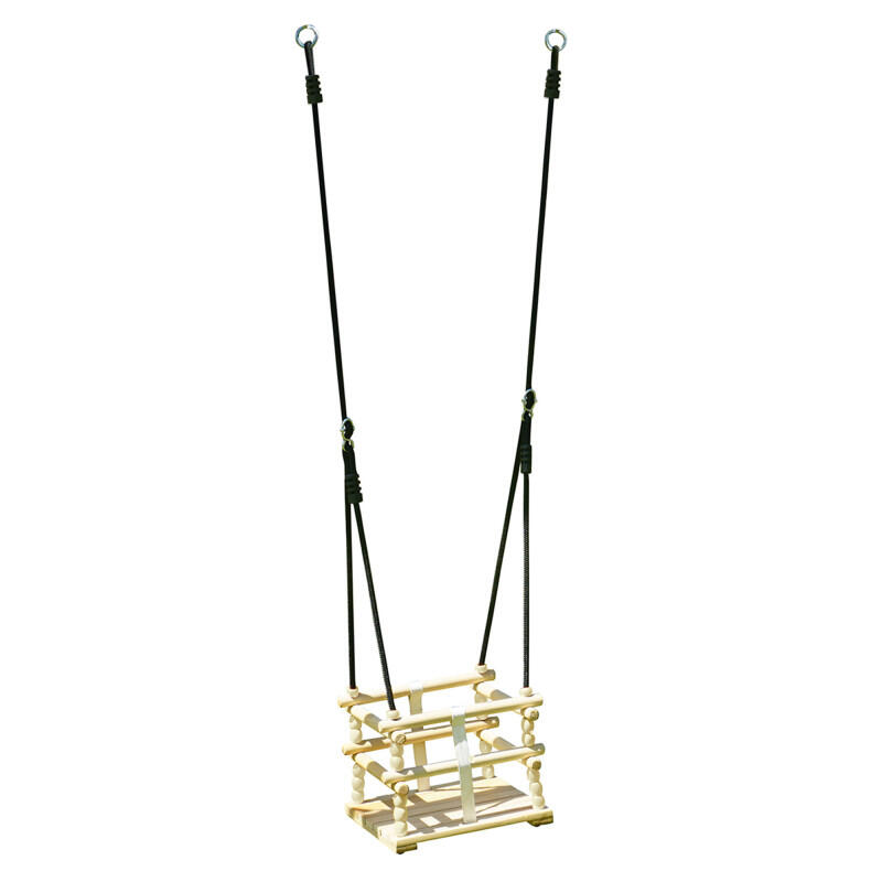 Siège balançoire en bois pour bébé 1/5