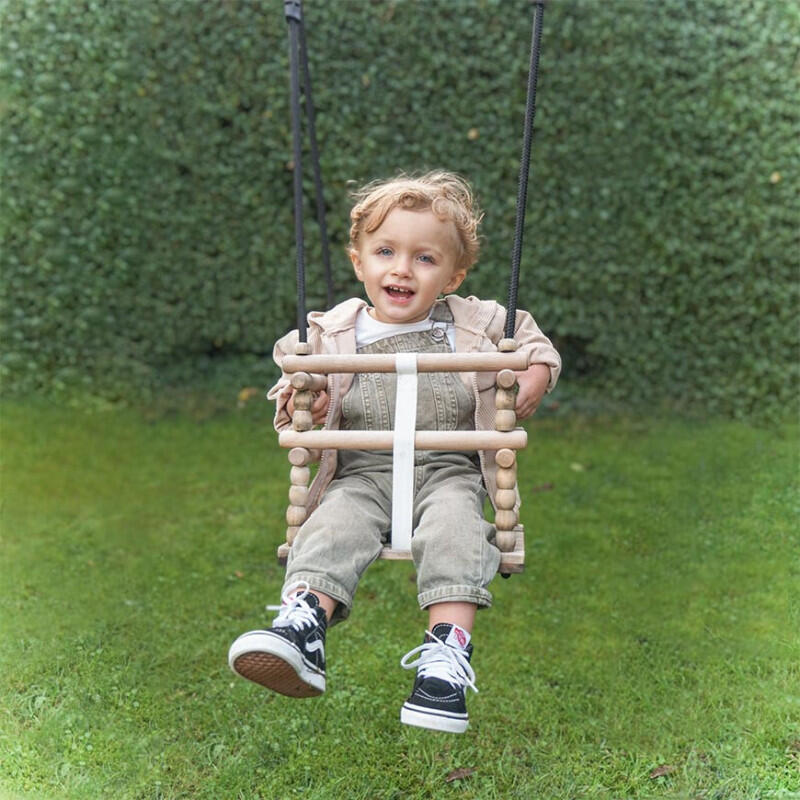 Siège balançoire en bois pour bébé 3/5