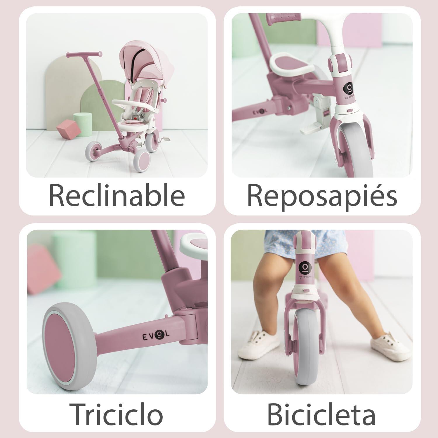 Olmitos - Triciclo Evolutivo de Bebé 5 en 1 EVOL - Bicicleta Niños de 1 a 5 años 3/6