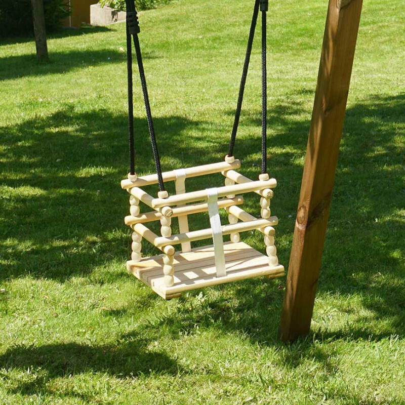 Siège balançoire en bois pour bébé 2/5