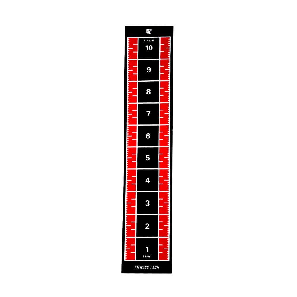 Relva artificial  | Pista de sprint 10x2 metros Preto e Vermelho Fitness Tech 3/7