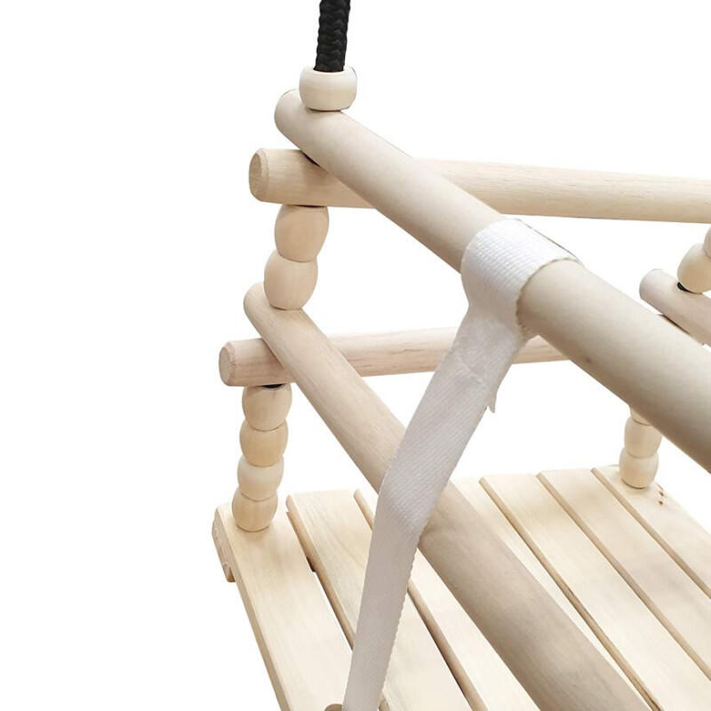Siège balançoire en bois pour bébé 4/5