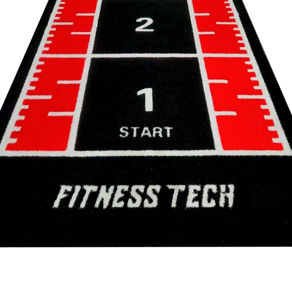 Relva artificial  | Pista de sprint 10x2 metros Preto e Vermelho Fitness Tech 2/7