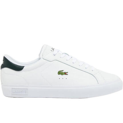 Zapatillas Blancas Lacoste Powercourt White Con Cocodrilo Cómodas y Ligeras