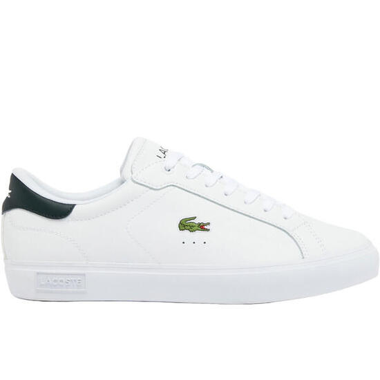 Zapatillas Blancas Lacoste Powercourt White Con Cocodrilo Cómodas y Ligeras