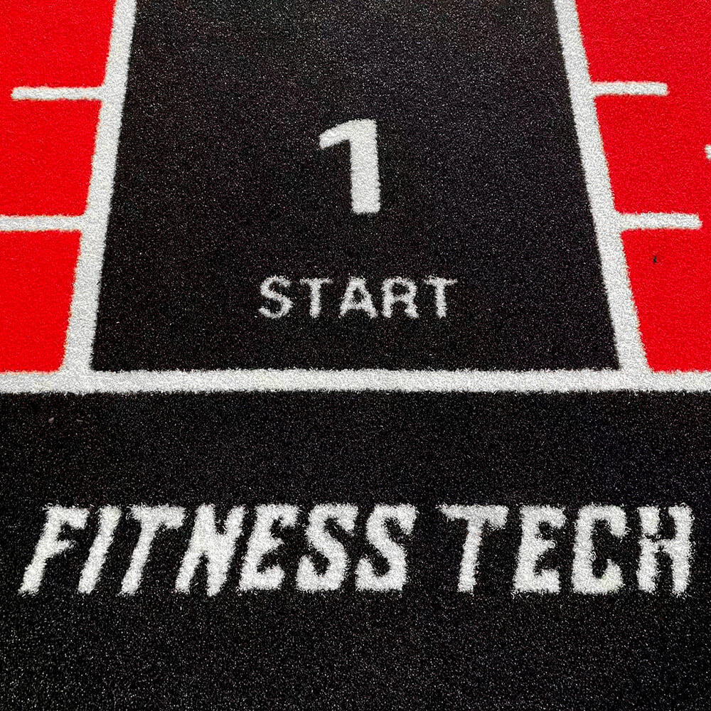 Relva artificial  | Pista de sprint 10x2 metros Preto e Vermelho Fitness Tech 4/7