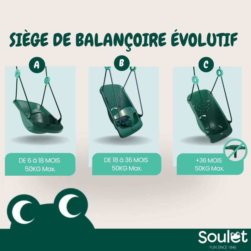Siège évolutif bébé pour balançoire LILLY 4/5