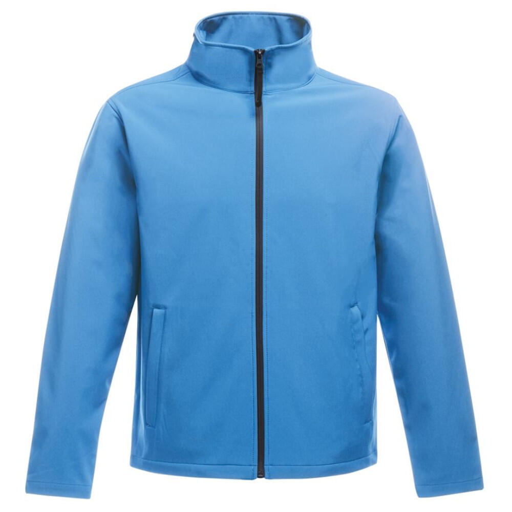 Standout Mens Ablaze Printable Soft Shell Jacket (French Blue/Navy) 1/5