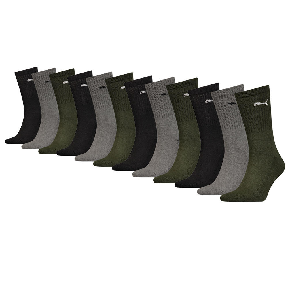 Chaussettes de sport Puma - 12 paires - Combo vert foncé 1/1