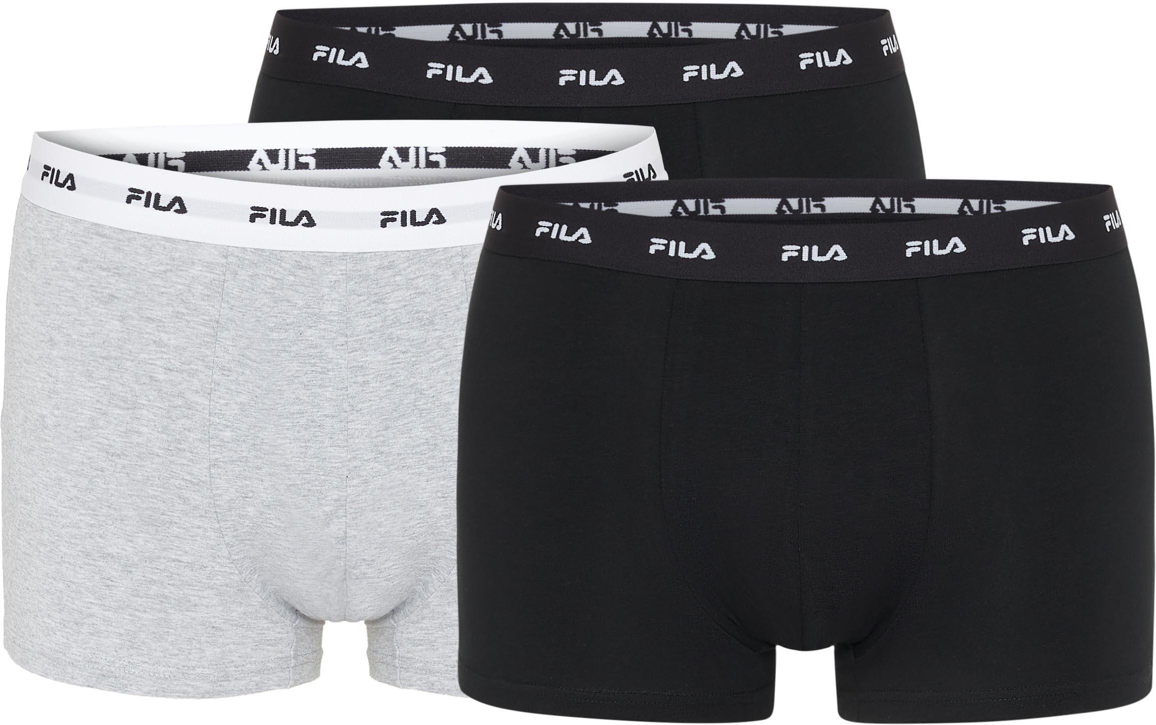 FILA Fila Herren Boxershorts 3er-Pack – 95% Baumwolle, Gr. L