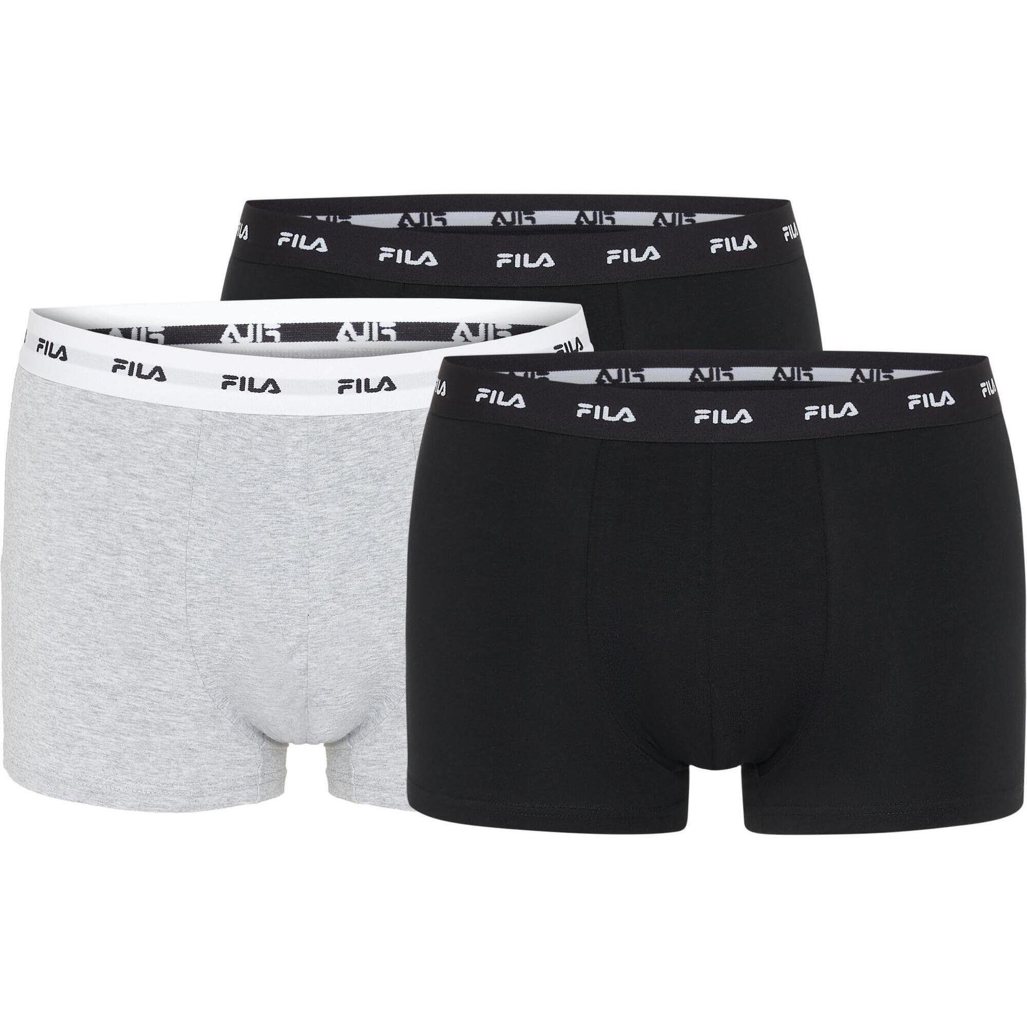 Fila - Pack 3 Boxers Fila Homme En Coffret Cadeau - 2xl - Slip Shorty - Multicolore|noir|vert - Decathlon
