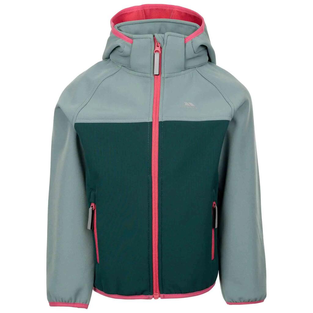 Children's Trespass Hanbury Softshell Jacket - Green 9-10