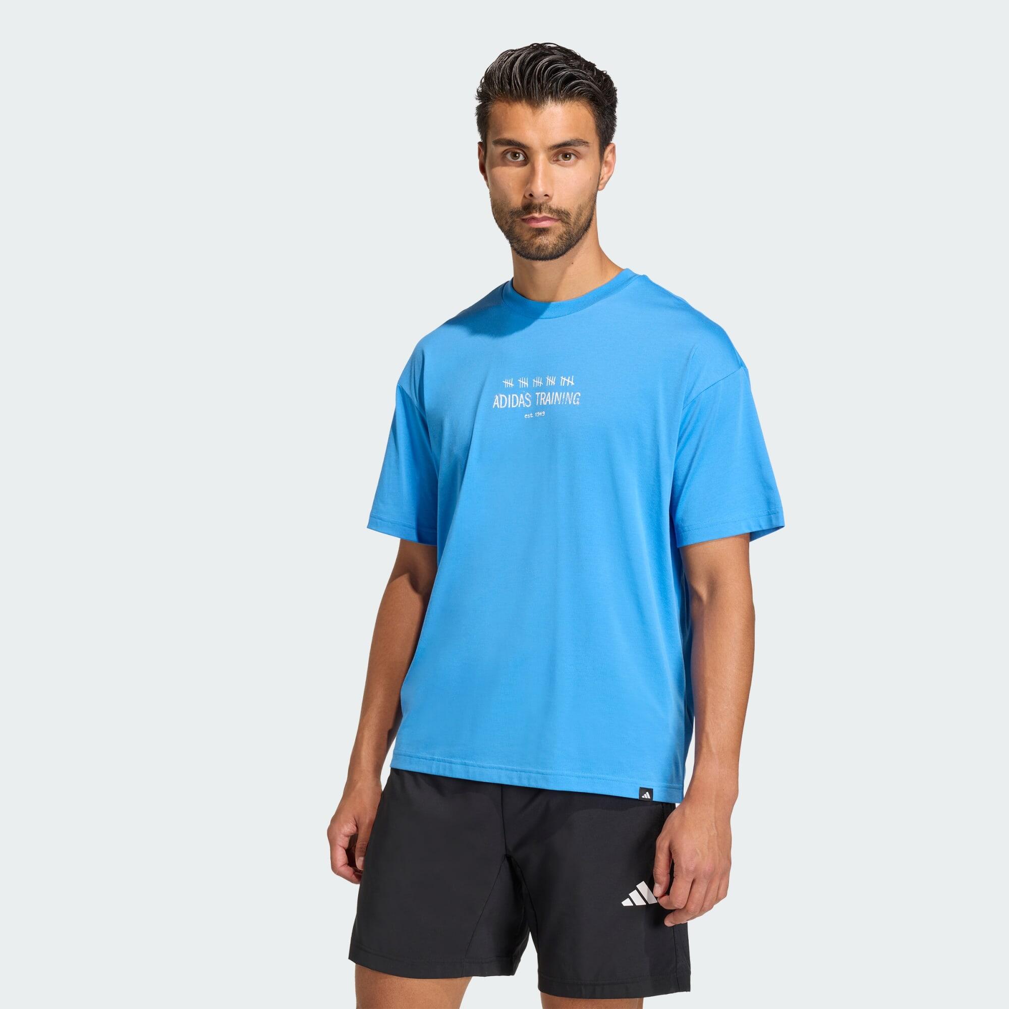 Adidas - T-shirt De Training Graphique Climacool Power - T-shirt Manches Courtes - Bleu - Decathlon