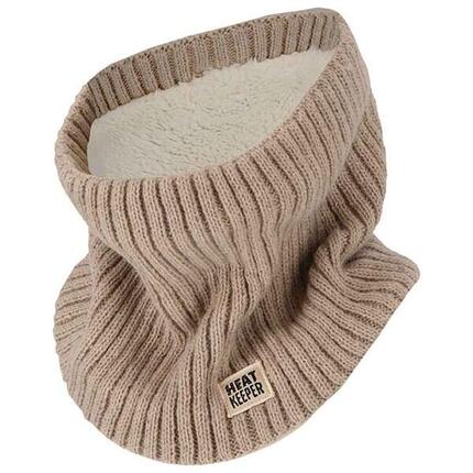 Cache-cou thermique Heatkeeper pour femme, beige chiné