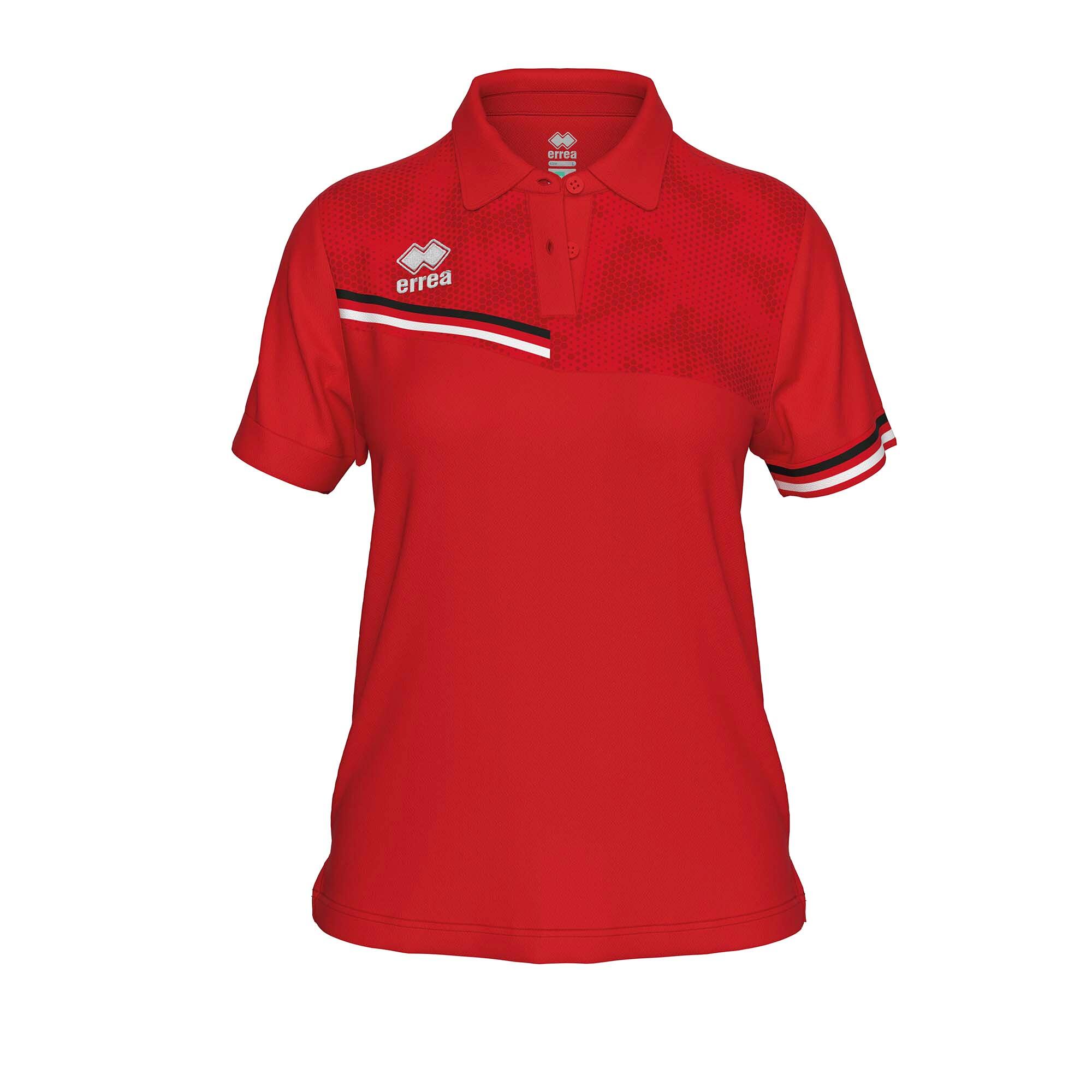 Errea - Polo Errea Eden Polo Mc Ad Femme - Polo Manches Courtes - Rouge - Decathlon