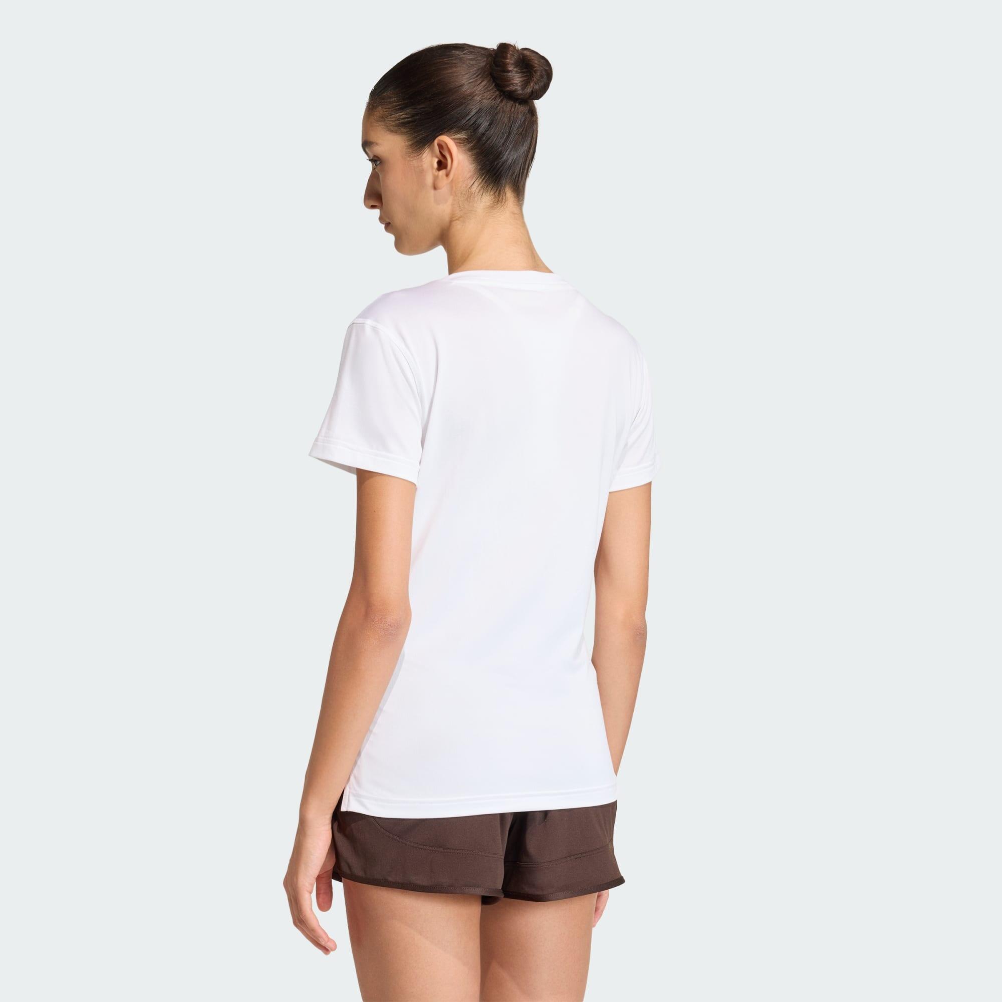 adidas Workout Essentials T-Shirt mit V-Ausschnitt 3/8