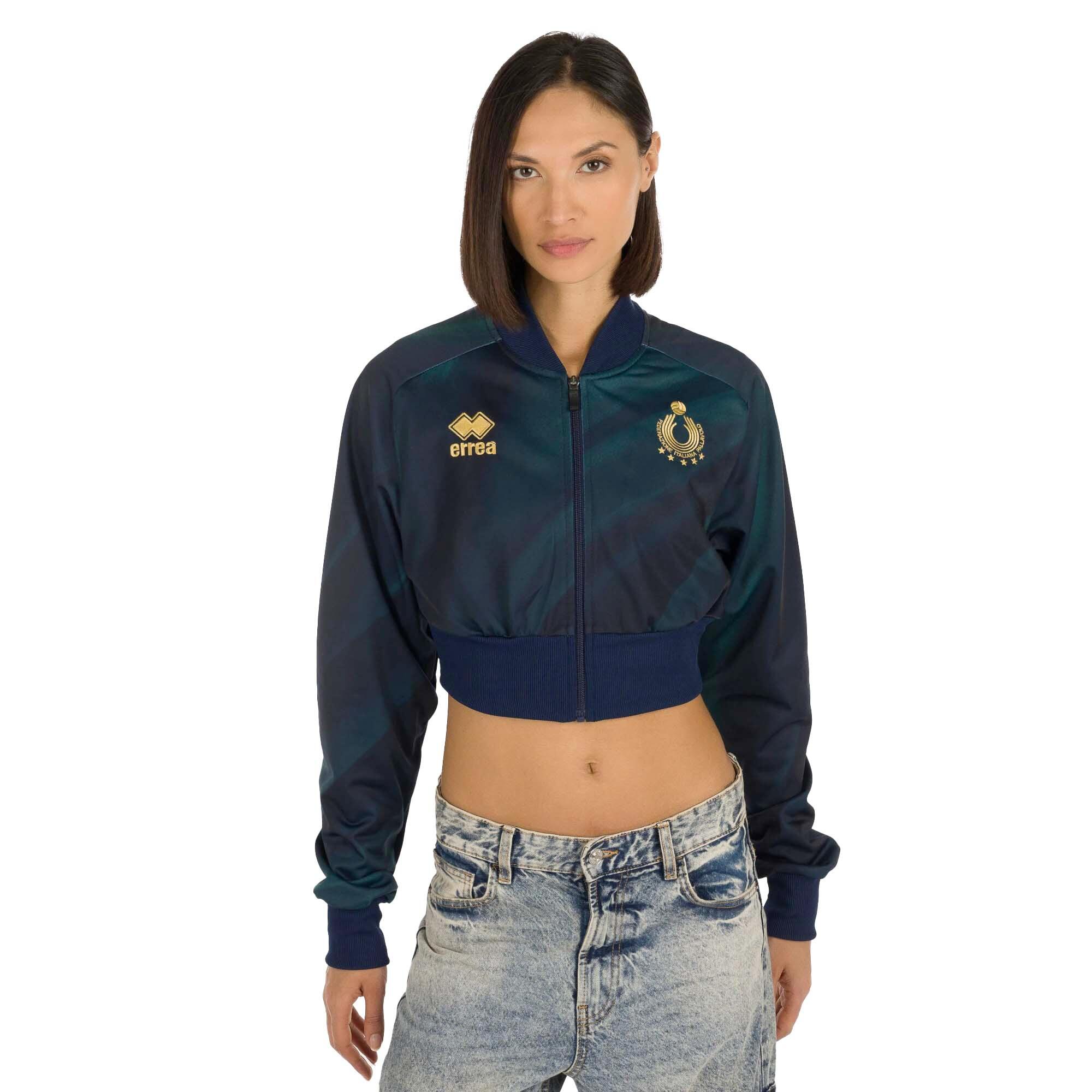 Errea - Veste De Volley-ball National Italien Errea Sweat-shirt Court Femme - Veste - Vert - Decathlon
