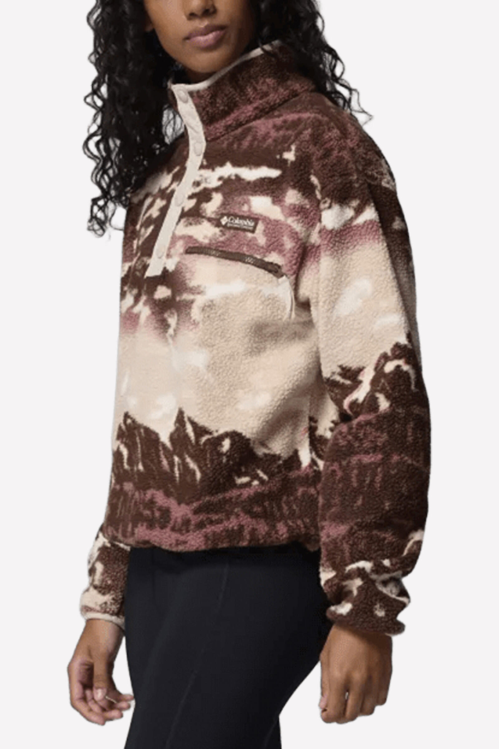 Columbia Sudadera Helvetia™ Ii Printed Cropped Half Snap Marrón 5/7
