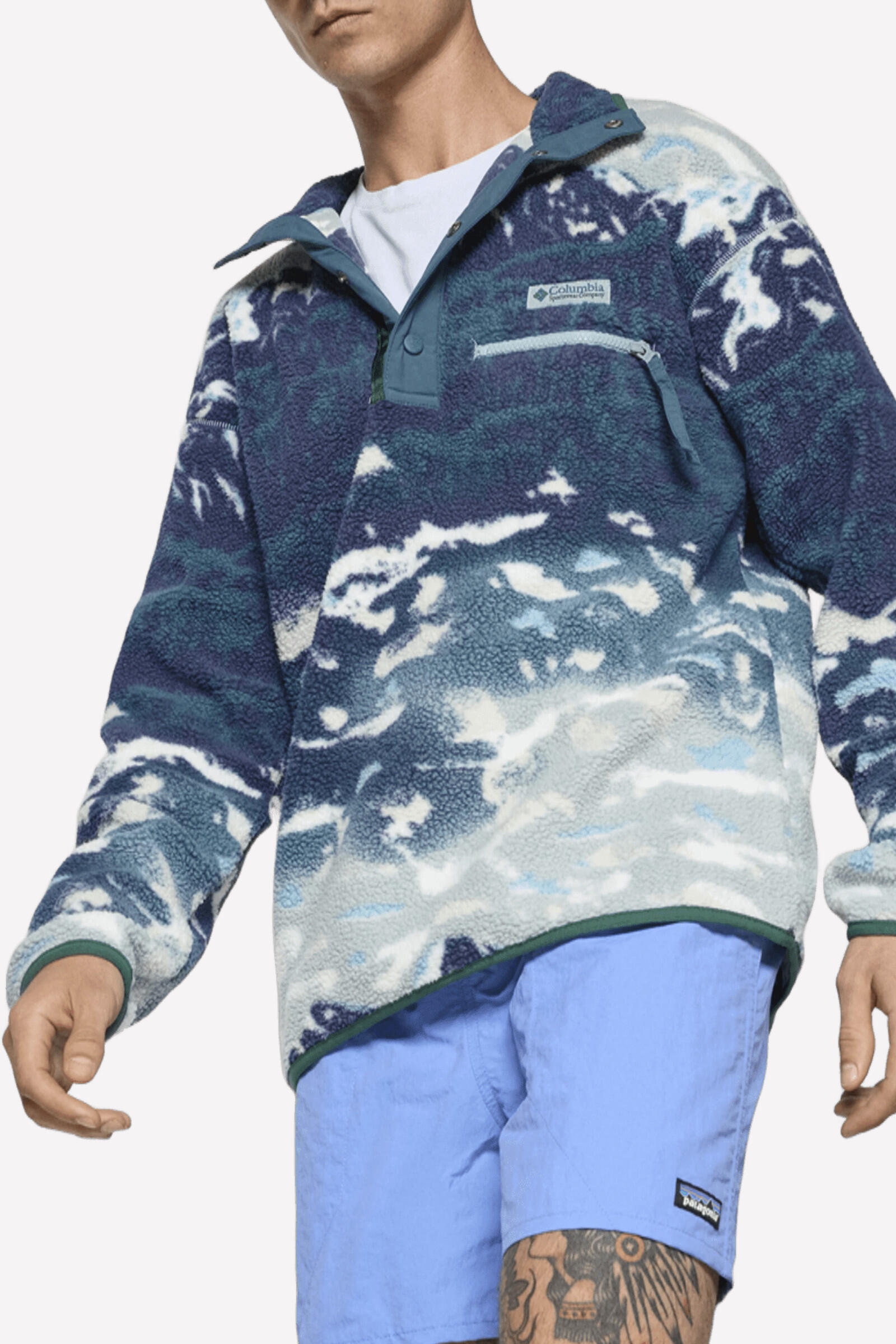 Columbia Forro Polar Helvetia™ Ii Estampado Azul 3/4