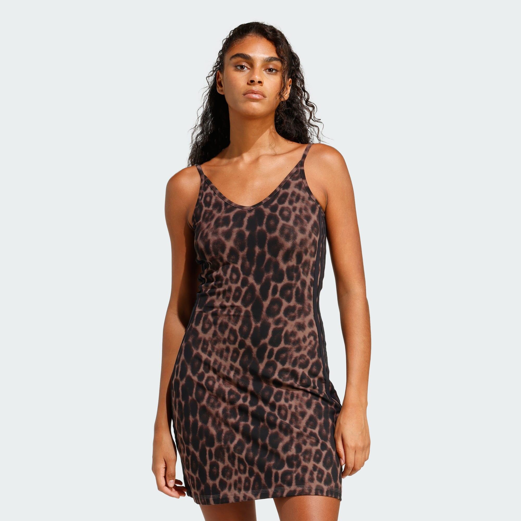 Rochie mini cu imprimeu leopard și 3 dungi Seasonal Essentials