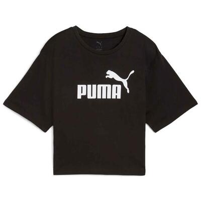 Puma Ess Cropped T-Shirt Nr. 1 Relaxed Tee Logo Dame