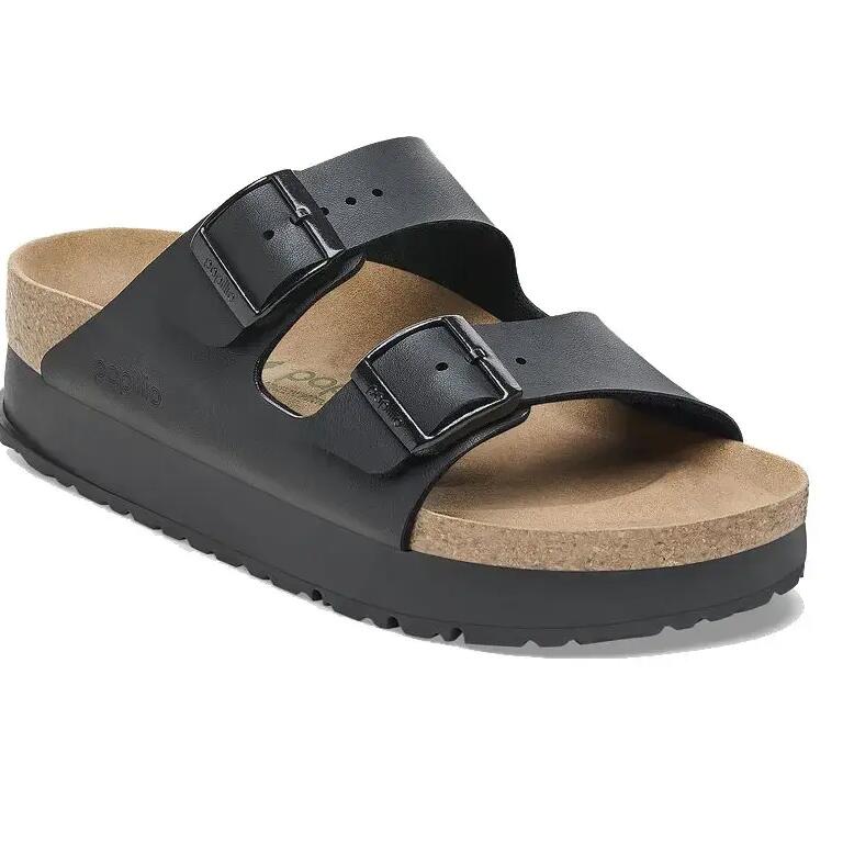 Sandals Birkenstock Arizona Pap Flex Platform Black