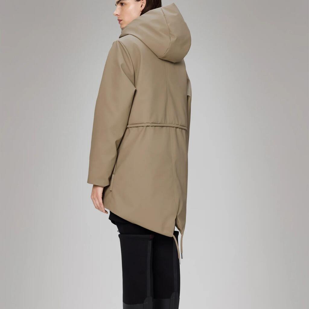 Giacca Rains Modello Nome Short W Parka W3t3 Colore Beige 3/5