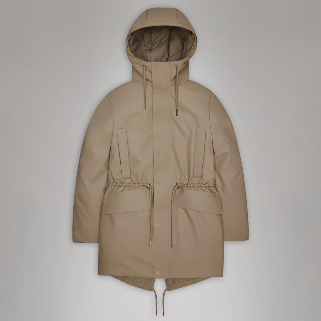 Giacca Rains Modello Nome Short W Parka W3t3 Colore Beige 2/5
