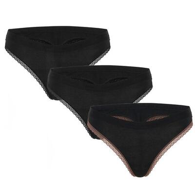 WOMAN STRING ELASTIC WITH LOGO PACK OF 3 PIECES