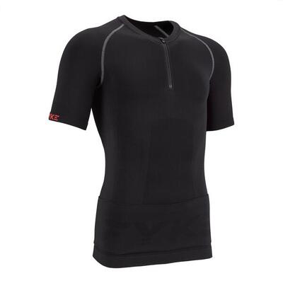 T-shirt senza cuciture con cintura integrata per il trail running