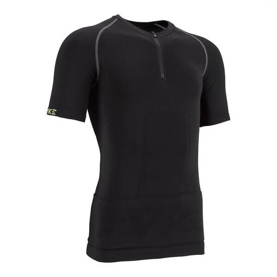 T-shirt senza cuciture con cintura integrata per il trail running
