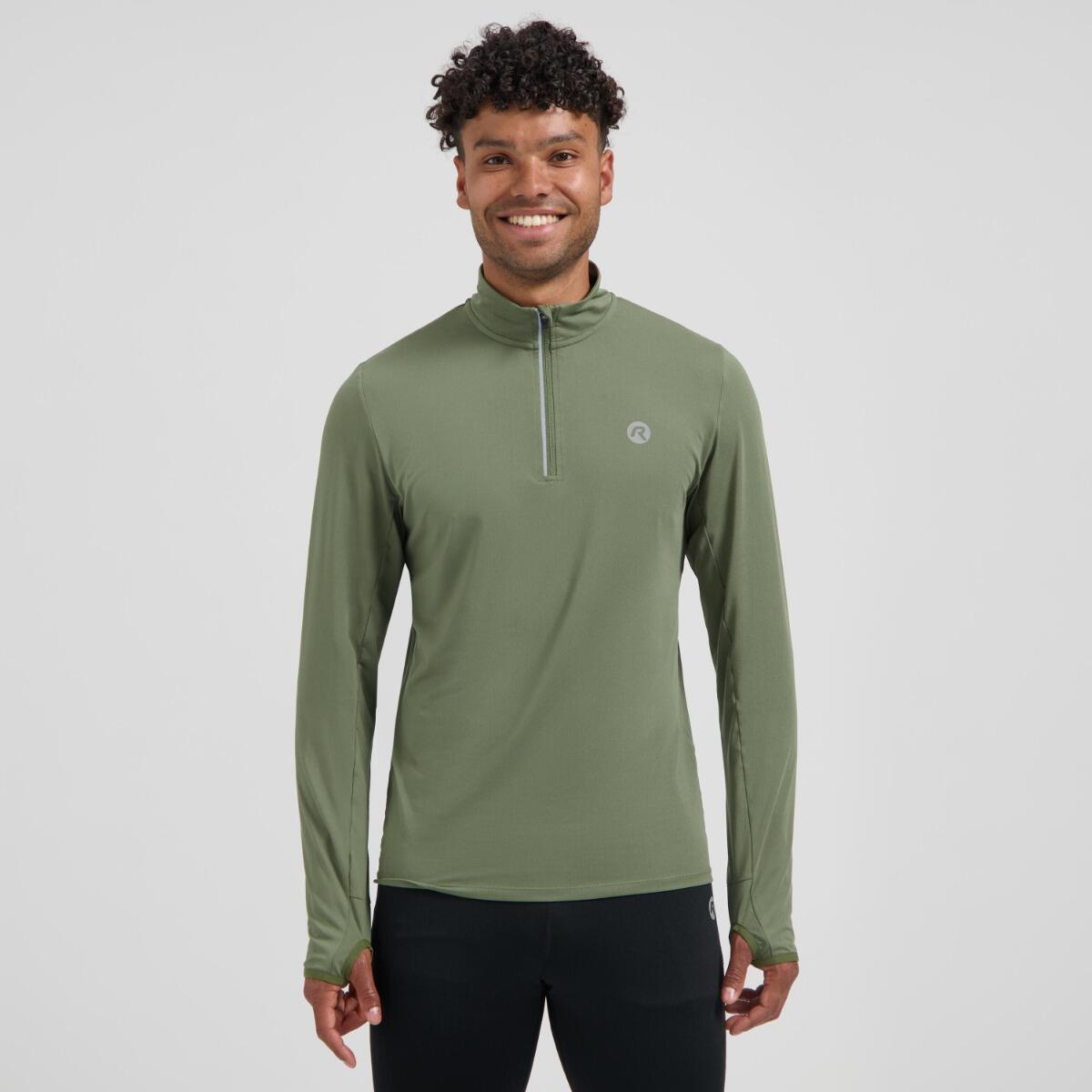 Rogelli - T-shirt Manches Longues Running Homme - Core - Maillot Manches Longues - Vert - Decathlon