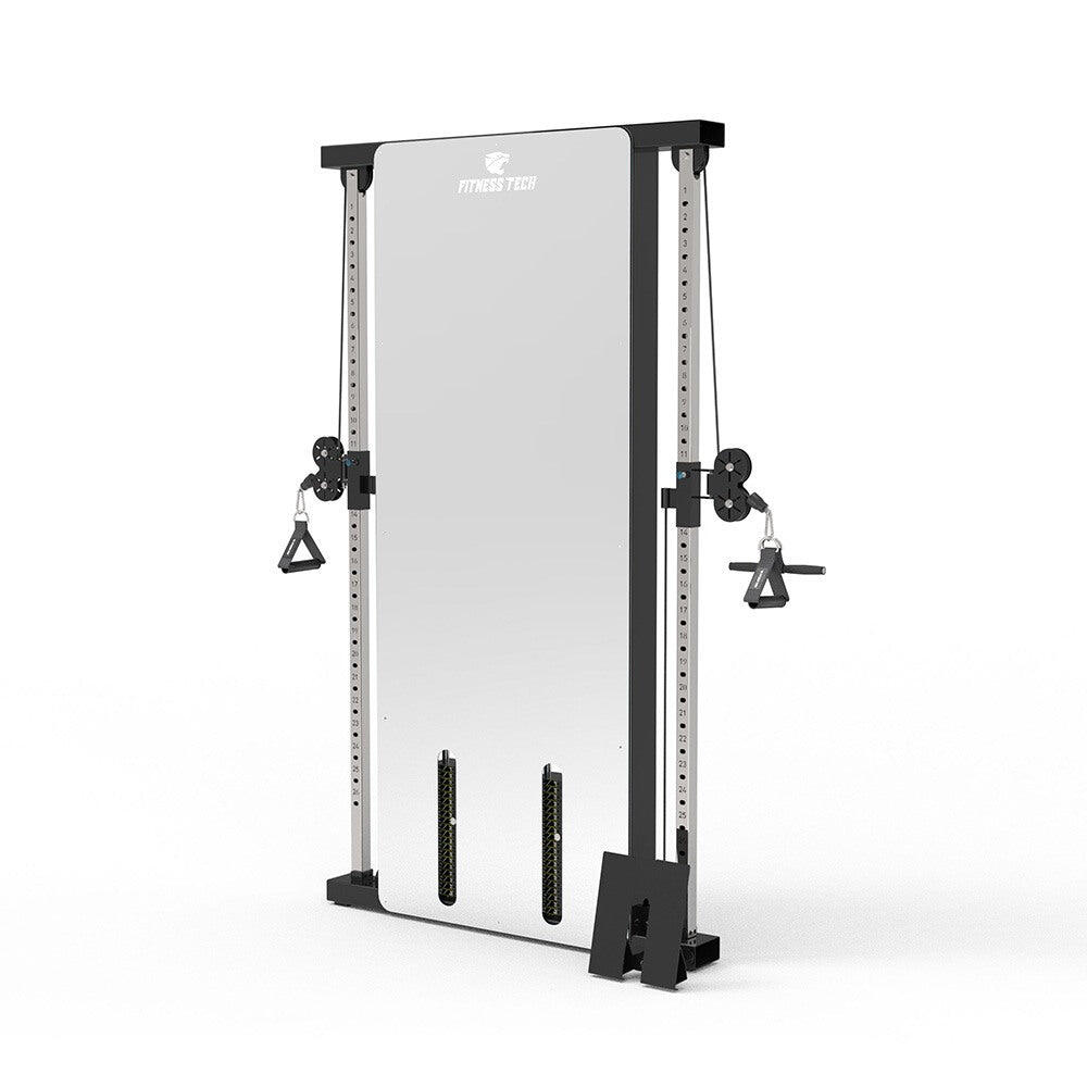 Double poulie murale avec effet miroir Fitness Tech 3/6