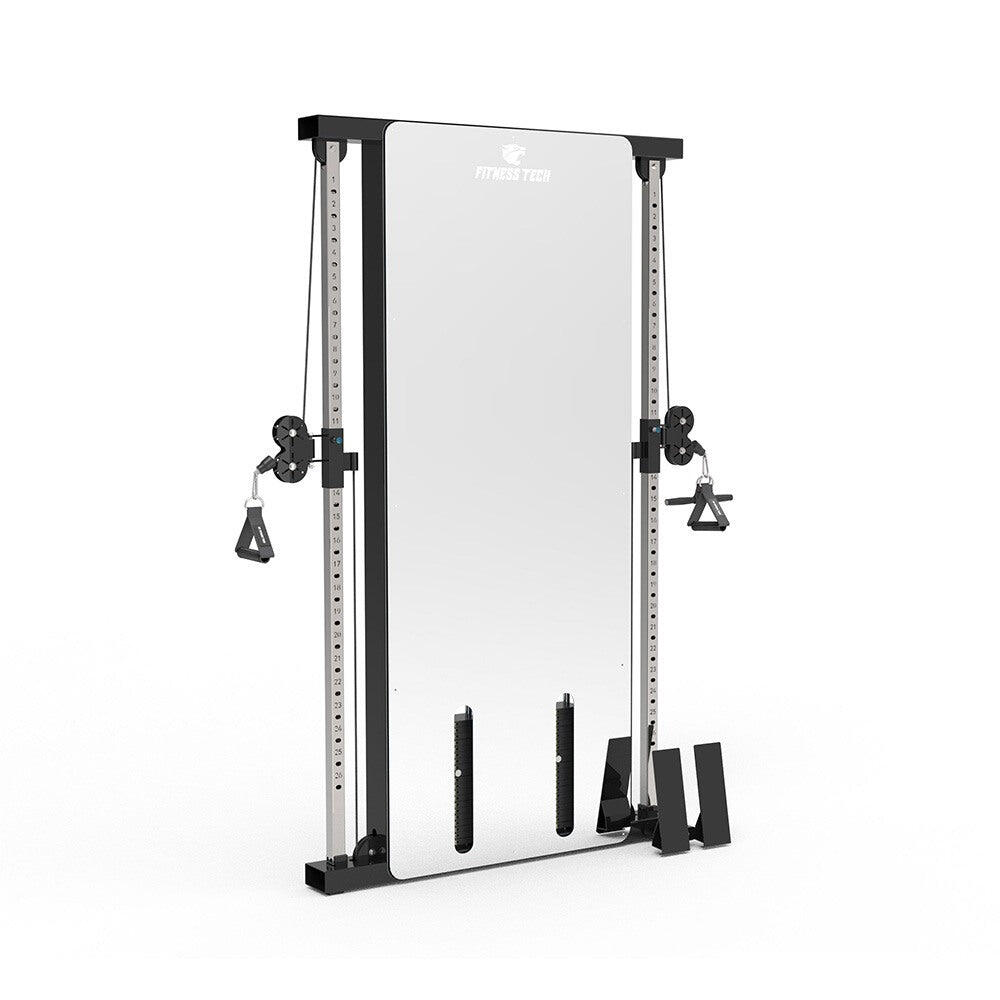 Double poulie murale avec effet miroir Fitness Tech 4/6