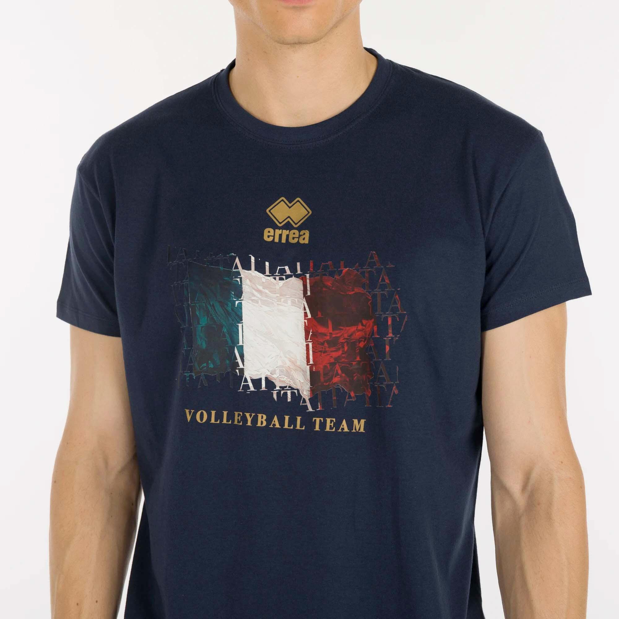 T-Shirt Errea Nationale Italie Volley Ita Er 06 Mc Jr Enfant 4/5