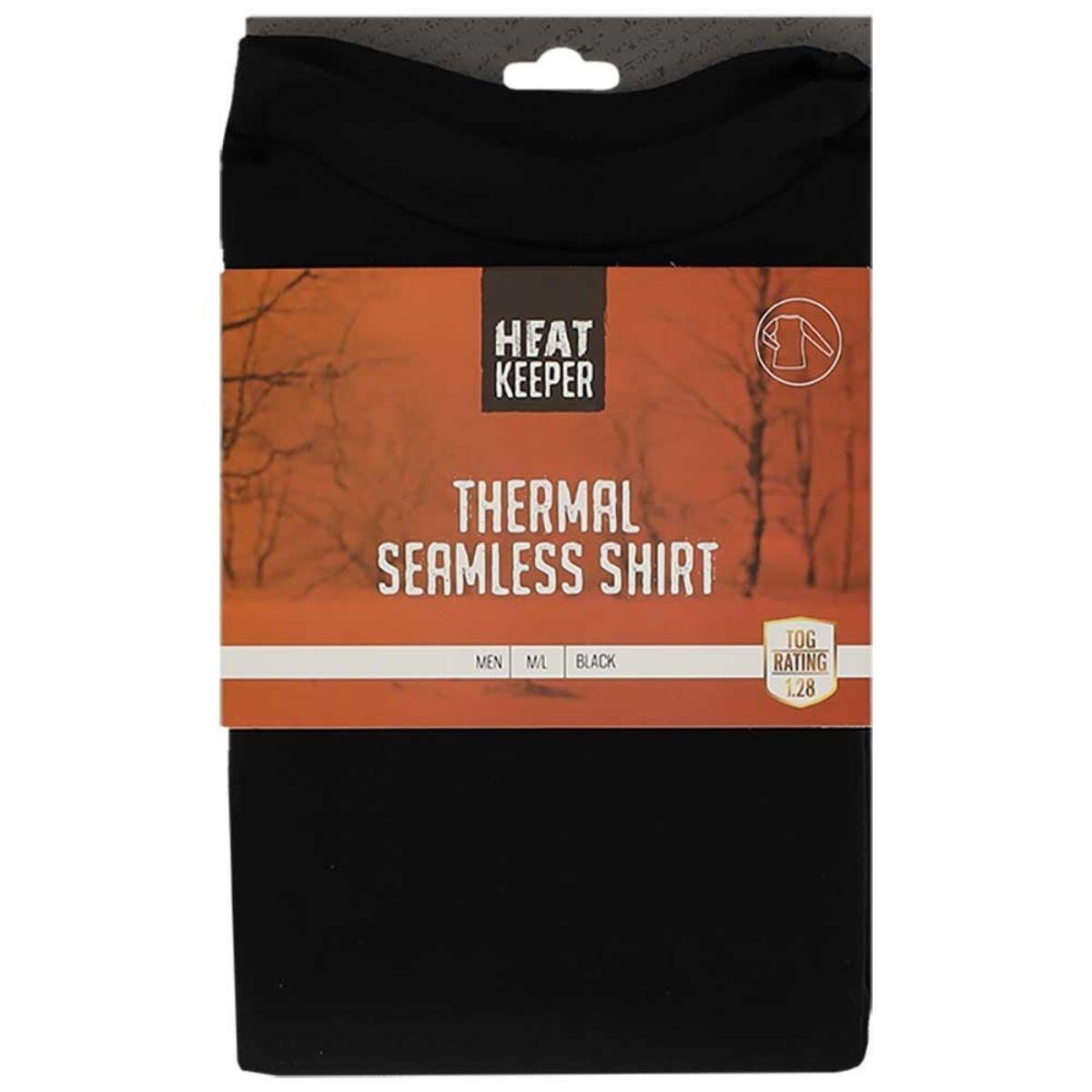 T-shirt thermique Heatkeeper Basic sans coutures pour homme, noir 4/4