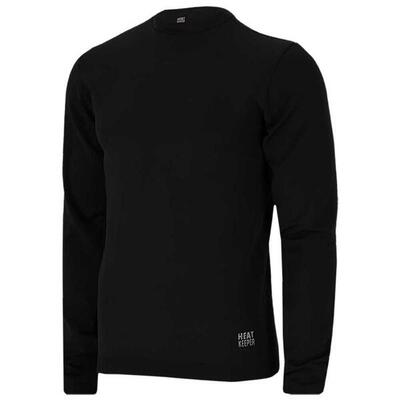 Heatkeeper thermoshirt heren basic naadloos zwart