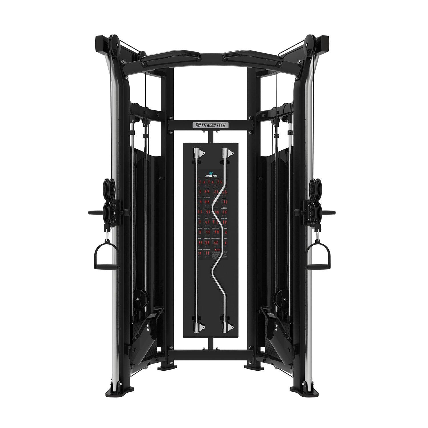 Fitness Tech - Poulie Double Réglable Professionnelle F24 Fitness Tech - Appareil De Musculation - Noir - No Size - Decathlon